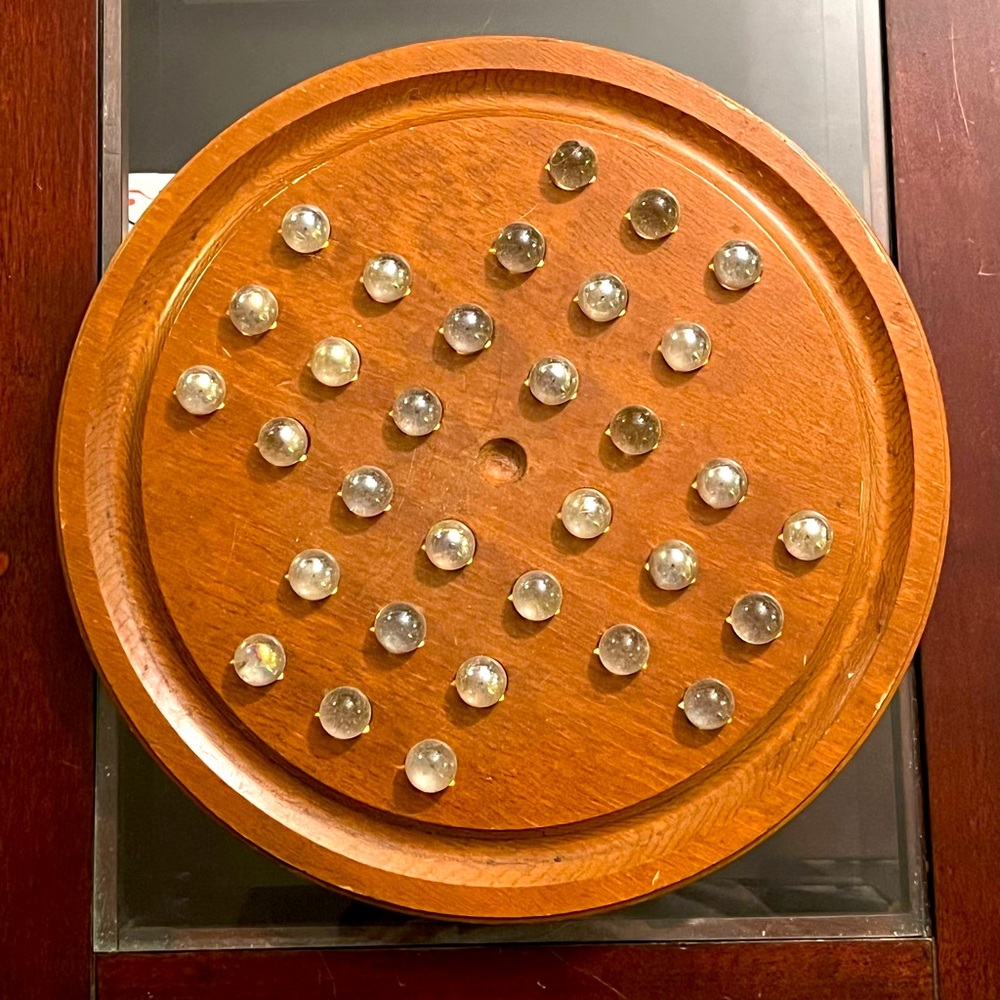Solitaire game - Solid wood base
